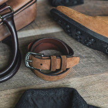 Load image into Gallery viewer, Men's Refined Leather Belt | Cognac Suede