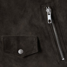 Load image into Gallery viewer, Motorcycle Jacket | Dark Olive Suede