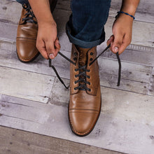 Load image into Gallery viewer, Flat Waxed Cotton Laces | Brown
